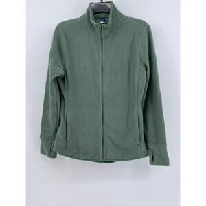 OLD NAVY Active Women's Green Fleece Go Warm Zip Up Fleece Soft Jacket SZ S